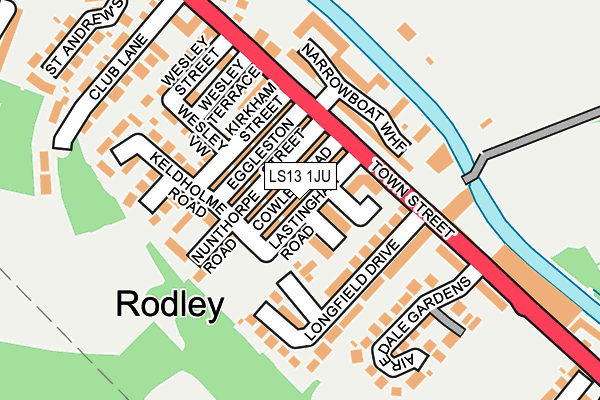 LS13 1JU map - OS OpenMap – Local (Ordnance Survey)