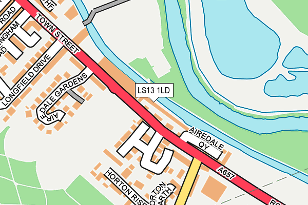 LS13 1LD map - OS OpenMap – Local (Ordnance Survey)