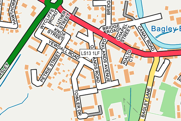 LS13 1LF map - OS OpenMap – Local (Ordnance Survey)