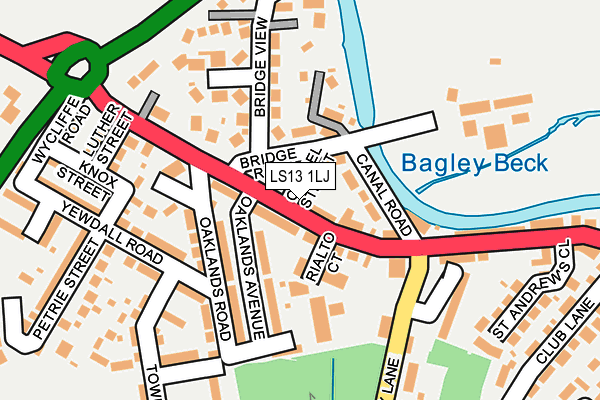 LS13 1LJ map - OS OpenMap – Local (Ordnance Survey)