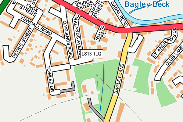 LS13 1LQ map - OS OpenMap – Local (Ordnance Survey)