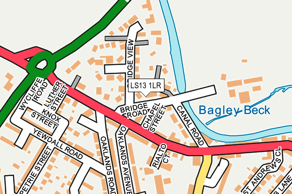 LS13 1LR map - OS OpenMap – Local (Ordnance Survey)