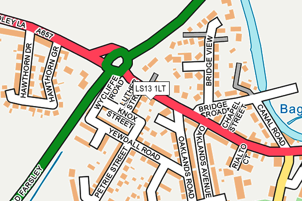 LS13 1LT map - OS OpenMap – Local (Ordnance Survey)
