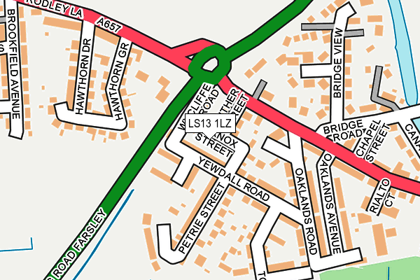 LS13 1LZ map - OS OpenMap – Local (Ordnance Survey)