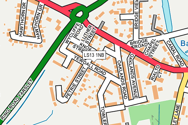 LS13 1NB map - OS OpenMap – Local (Ordnance Survey)
