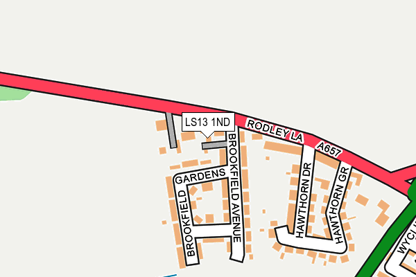 LS13 1ND map - OS OpenMap – Local (Ordnance Survey)