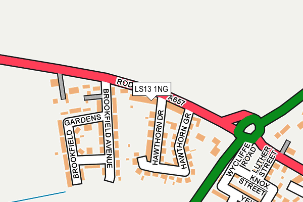 LS13 1NG map - OS OpenMap – Local (Ordnance Survey)