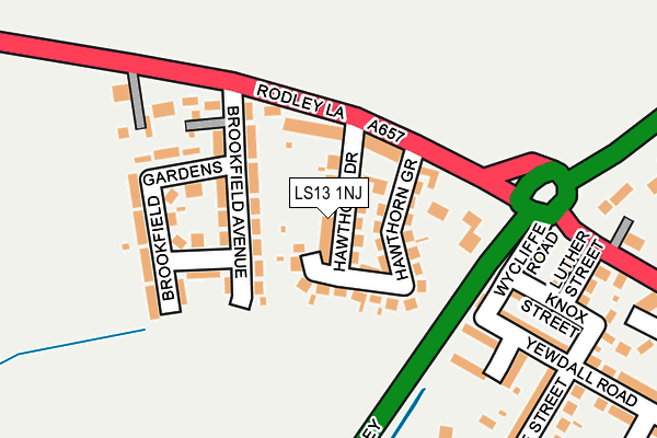 LS13 1NJ map - OS OpenMap – Local (Ordnance Survey)