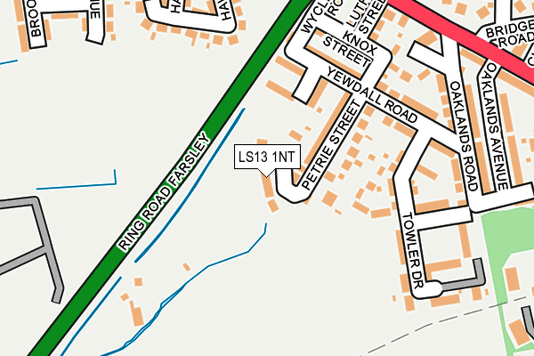 LS13 1NT map - OS OpenMap – Local (Ordnance Survey)