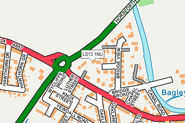 LS13 1NU map - OS OpenMap – Local (Ordnance Survey)