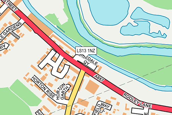 LS13 1NZ map - OS OpenMap – Local (Ordnance Survey)