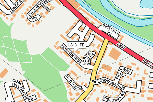 LS13 1PE map - OS OpenMap – Local (Ordnance Survey)
