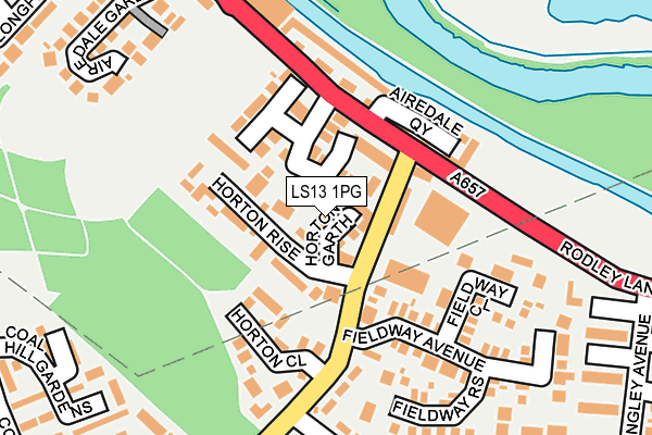 LS13 1PG map - OS OpenMap – Local (Ordnance Survey)