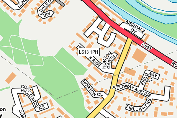 LS13 1PH map - OS OpenMap – Local (Ordnance Survey)