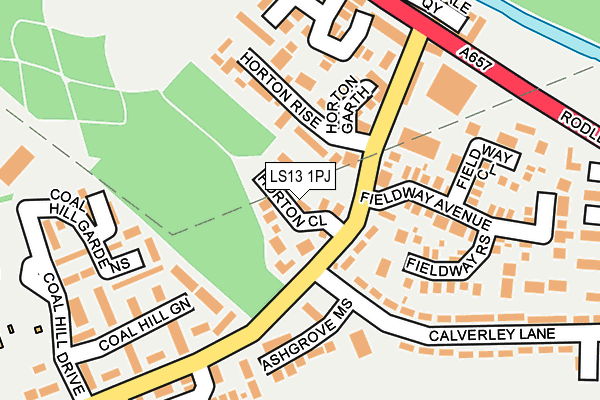 LS13 1PJ map - OS OpenMap – Local (Ordnance Survey)