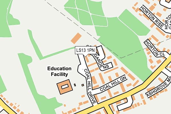 LS13 1PN map - OS OpenMap – Local (Ordnance Survey)