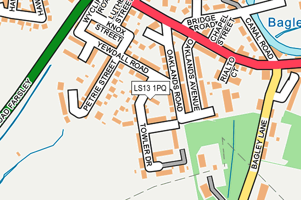 LS13 1PQ map - OS OpenMap – Local (Ordnance Survey)