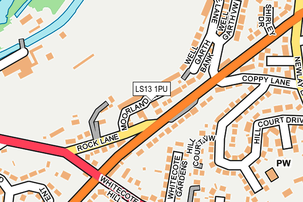 LS13 1PU map - OS OpenMap – Local (Ordnance Survey)