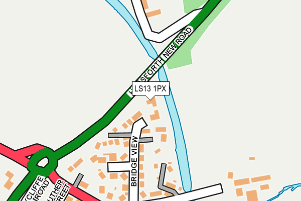 LS13 1PX map - OS OpenMap – Local (Ordnance Survey)