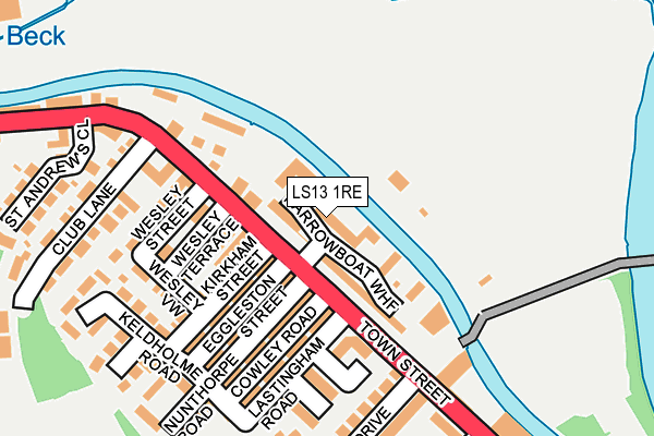 LS13 1RE map - OS OpenMap – Local (Ordnance Survey)