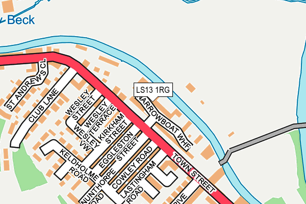 LS13 1RG map - OS OpenMap – Local (Ordnance Survey)
