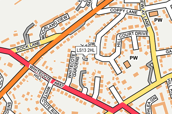 LS13 2HL map - OS OpenMap – Local (Ordnance Survey)
