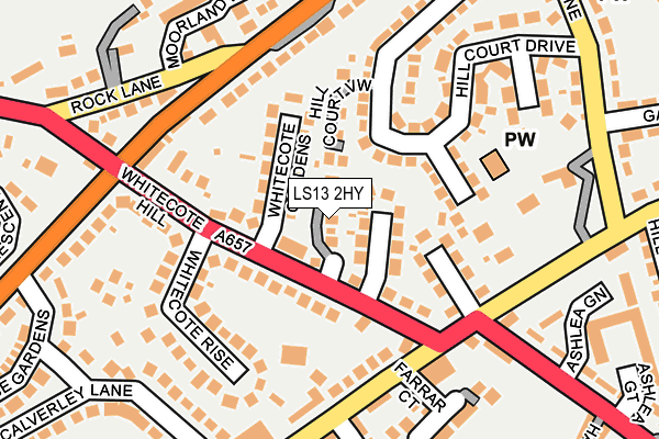 LS13 2HY map - OS OpenMap – Local (Ordnance Survey)