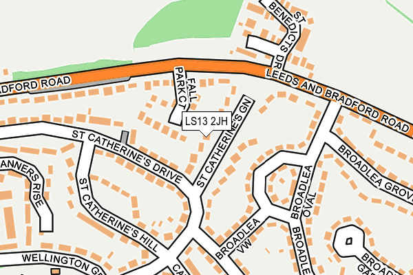 LS13 2JH map - OS OpenMap – Local (Ordnance Survey)