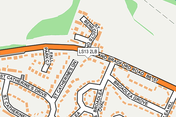 LS13 2LB map - OS OpenMap – Local (Ordnance Survey)