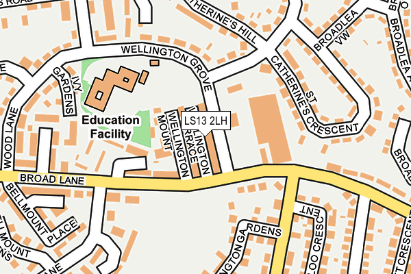 LS13 2LH map - OS OpenMap – Local (Ordnance Survey)