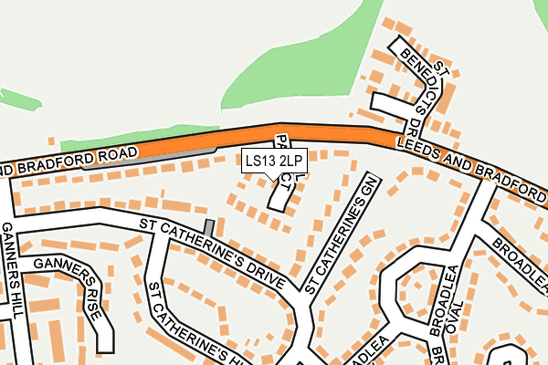 LS13 2LP map - OS OpenMap – Local (Ordnance Survey)