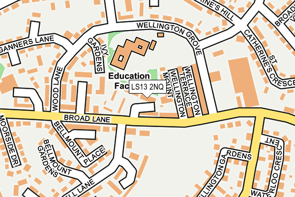 LS13 2NQ map - OS OpenMap – Local (Ordnance Survey)