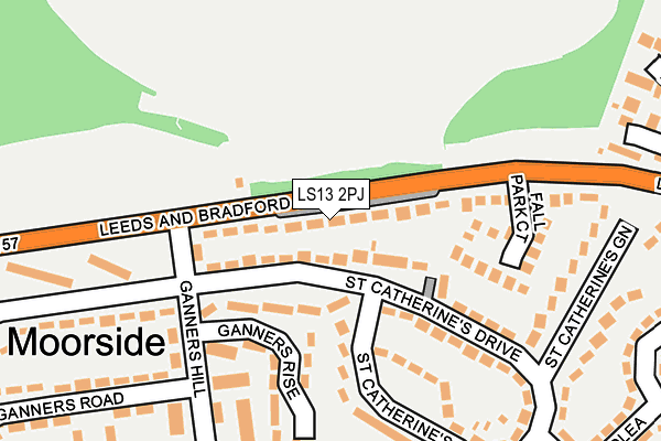LS13 2PJ map - OS OpenMap – Local (Ordnance Survey)