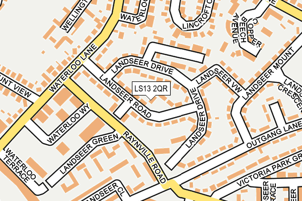 LS13 2QR map - OS OpenMap – Local (Ordnance Survey)