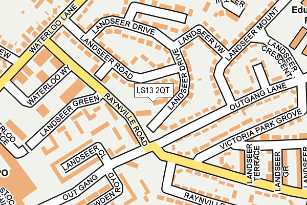 LS13 2QT map - OS OpenMap – Local (Ordnance Survey)