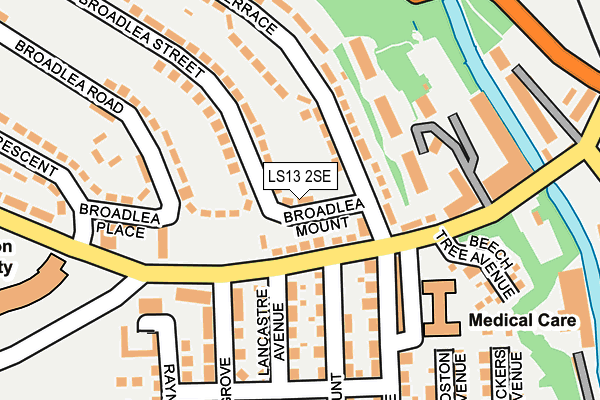 LS13 2SE map - OS OpenMap – Local (Ordnance Survey)