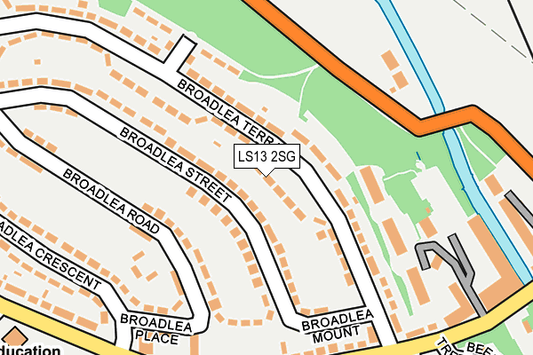 LS13 2SG map - OS OpenMap – Local (Ordnance Survey)