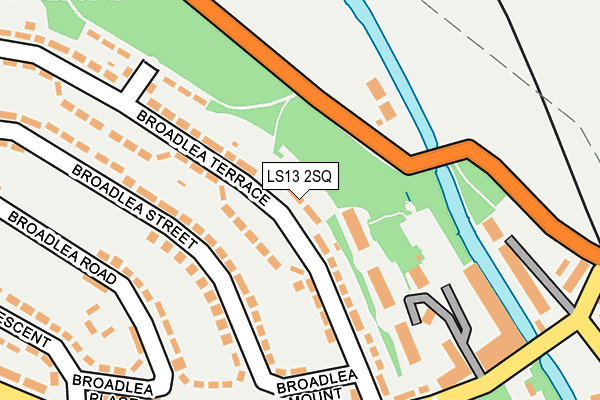 LS13 2SQ map - OS OpenMap – Local (Ordnance Survey)