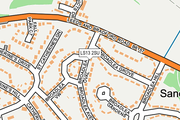 LS13 2SU map - OS OpenMap – Local (Ordnance Survey)
