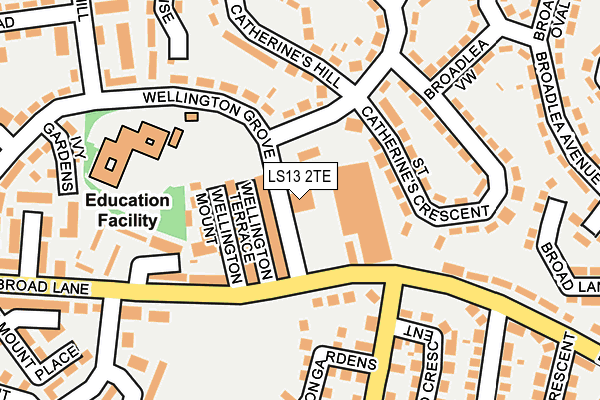 LS13 2TE map - OS OpenMap – Local (Ordnance Survey)