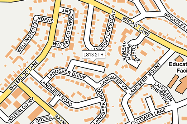 LS13 2TH map - OS OpenMap – Local (Ordnance Survey)