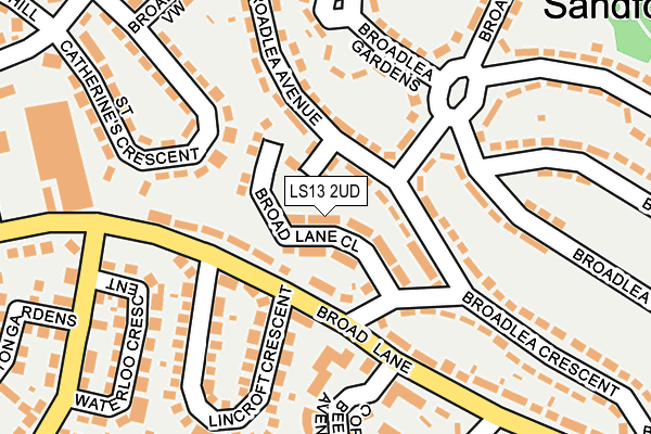 LS13 2UD map - OS OpenMap – Local (Ordnance Survey)