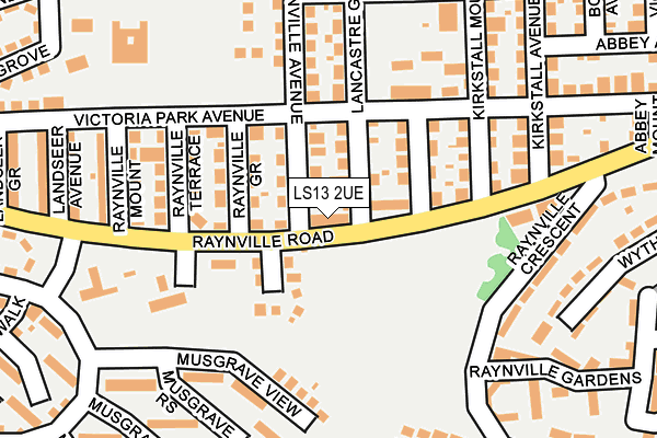 LS13 2UE map - OS OpenMap – Local (Ordnance Survey)