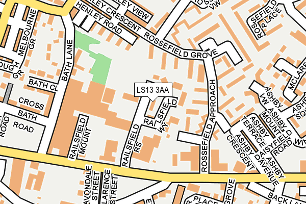 LS13 3AA map - OS OpenMap – Local (Ordnance Survey)
