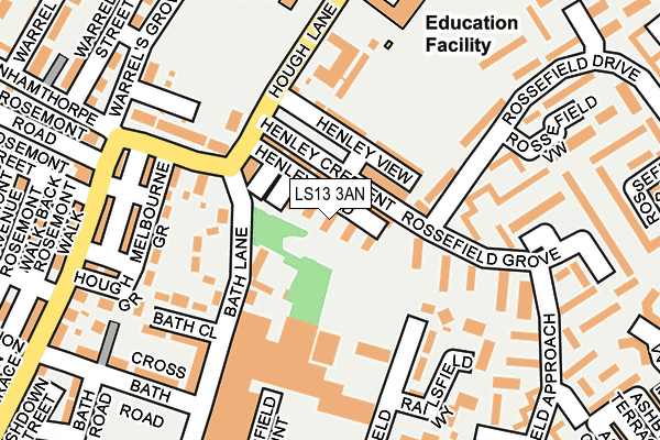 LS13 3AN map - OS OpenMap – Local (Ordnance Survey)