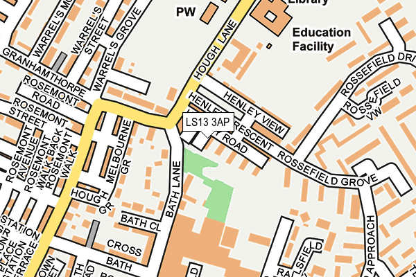 LS13 3AP map - OS OpenMap – Local (Ordnance Survey)