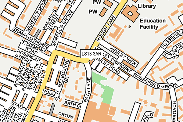 LS13 3AR map - OS OpenMap – Local (Ordnance Survey)