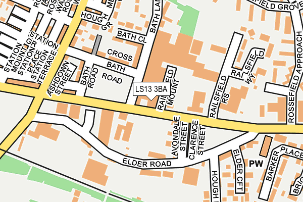 LS13 3BA map - OS OpenMap – Local (Ordnance Survey)