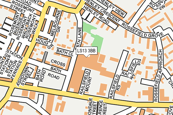 LS13 3BB map - OS OpenMap – Local (Ordnance Survey)