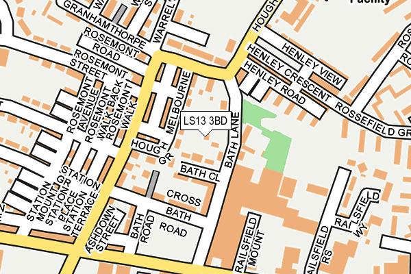 LS13 3BD map - OS OpenMap – Local (Ordnance Survey)